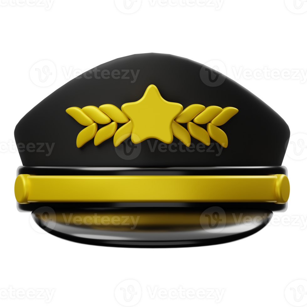 Pilot Hat 3D element illustration png