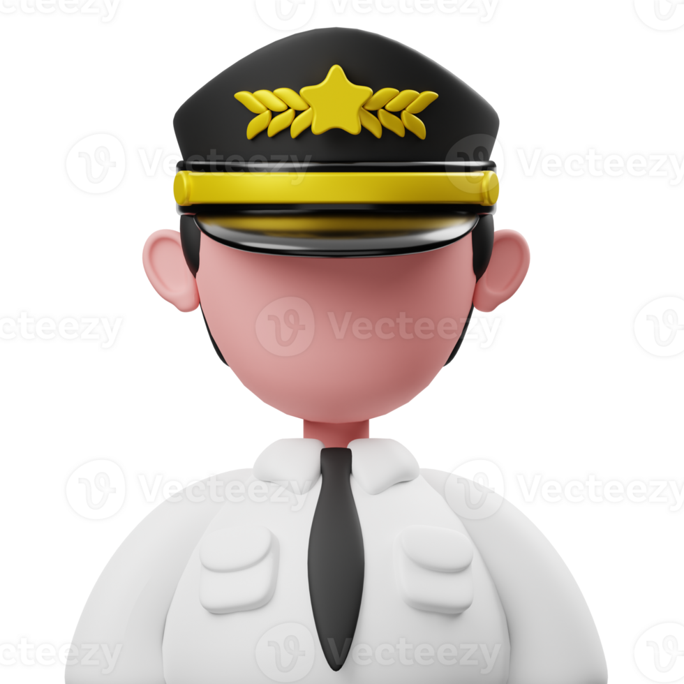 Pilot 3D element illustration png