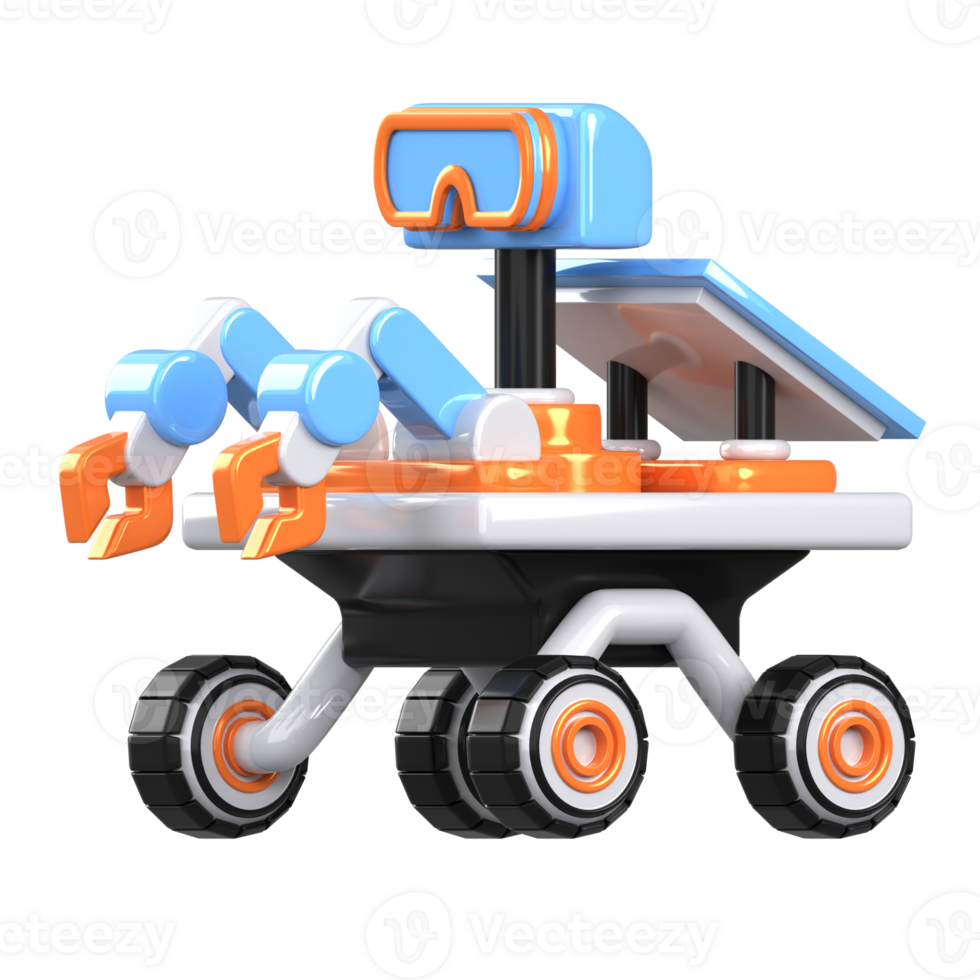 Planetary Rover 3D element illustration png
