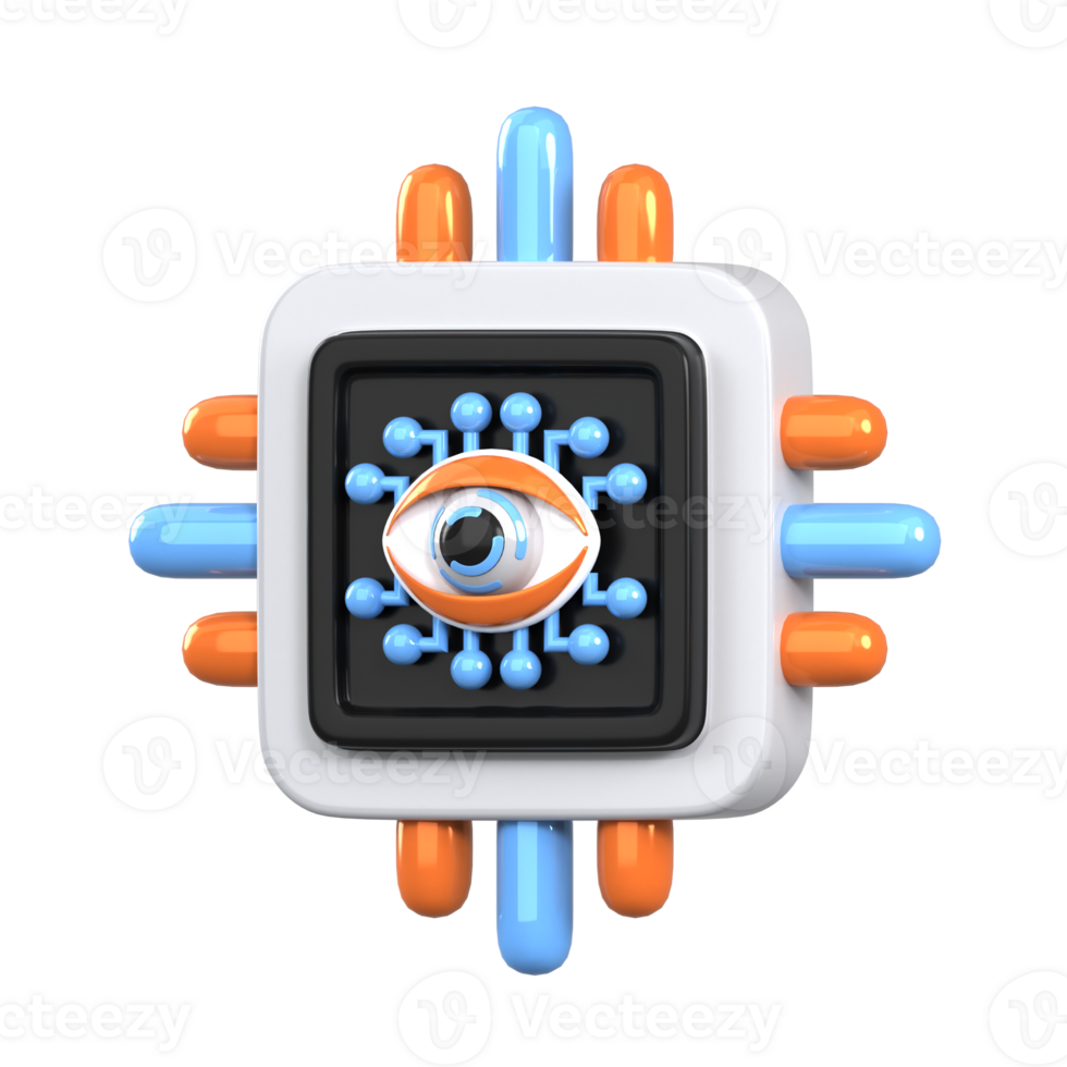 Finger Print 3D element illustration png