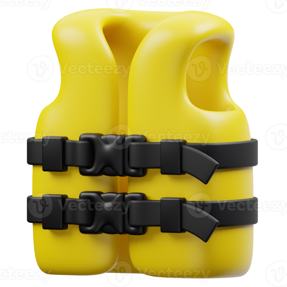 Life Jacket 3D element illustration png