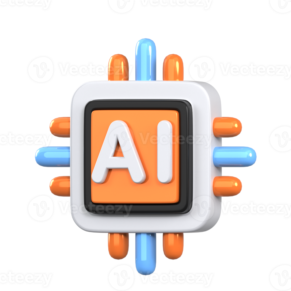 AI 3D element illustration png