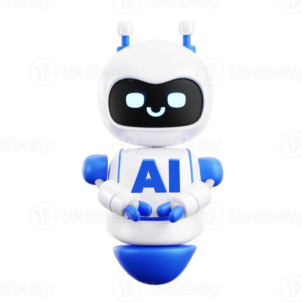 Robot AI 3D element illustration png