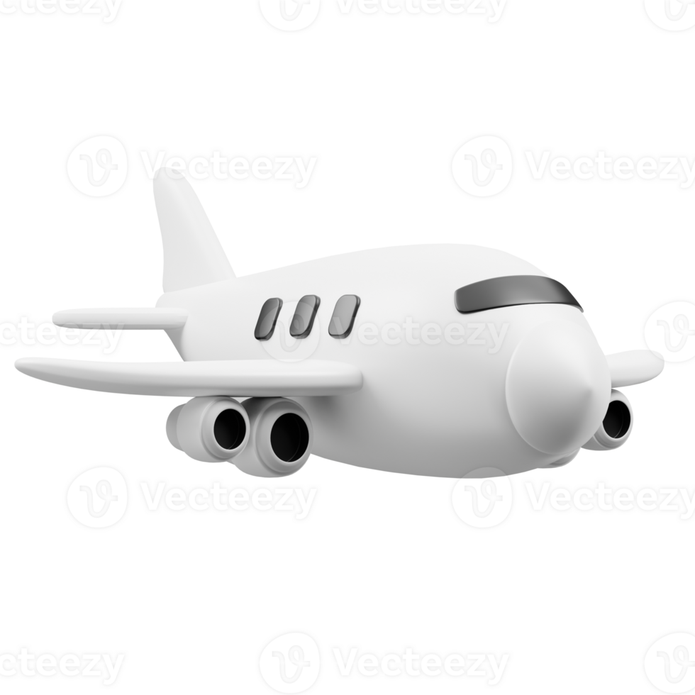Airplane 3D element illustration png