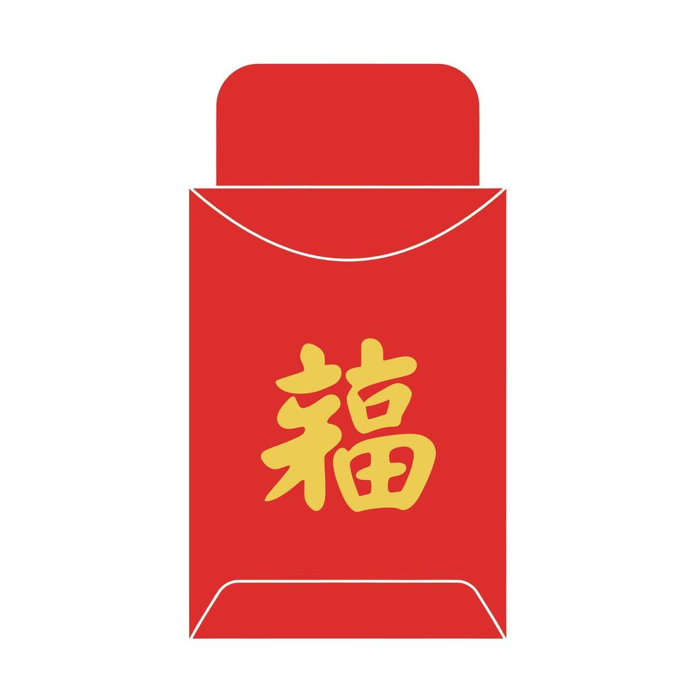 Chinese new year red envelope with chinese characters vector