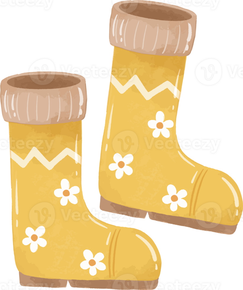 Floral Gardening Boots png