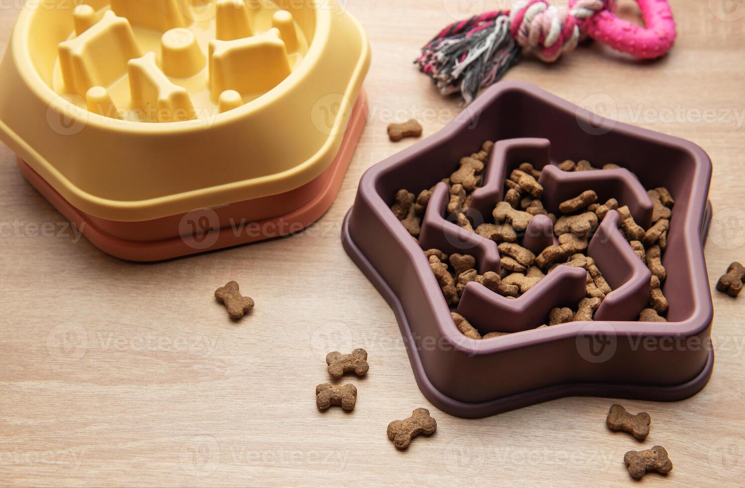 Slow feeding bowl preventing gulping and improving digestion in dogs photo