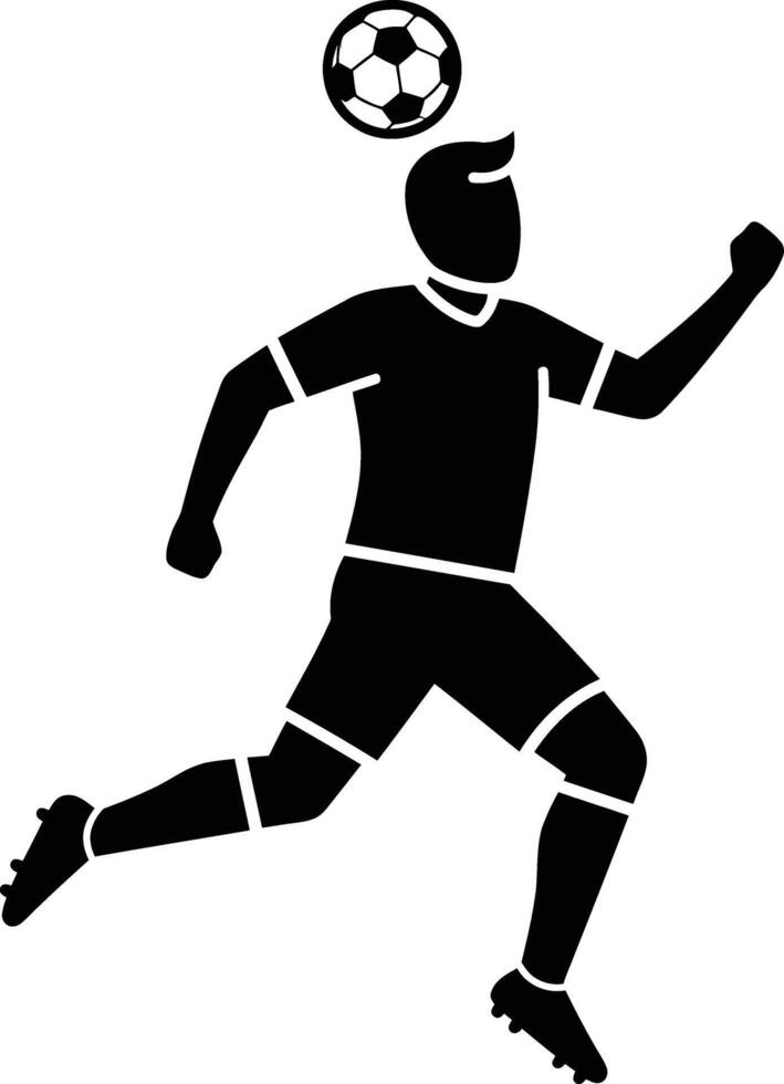 Soccer player with ball clipart vector