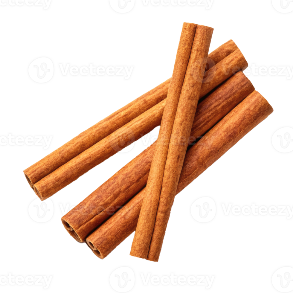 Close-up of aromatic brown cinnamon sticks. spice, freshness, and culinary use png