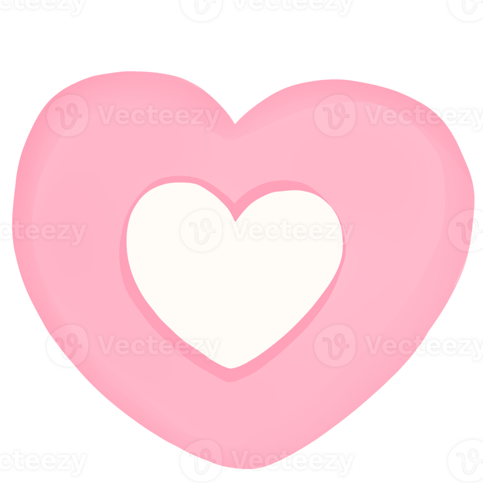 Heart with letter V on transparent background png