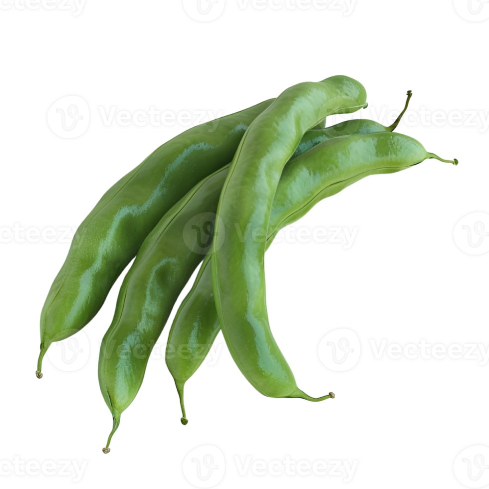 Green beans on a transparent background png