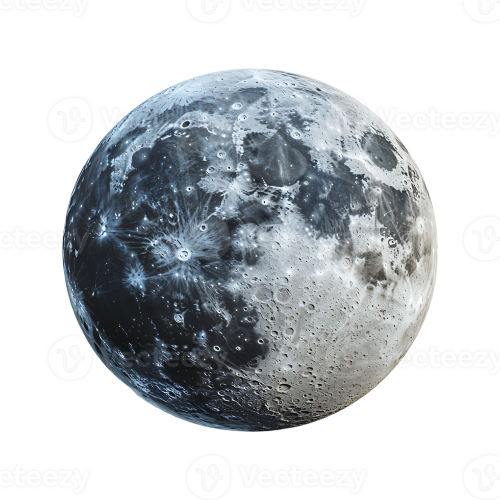 The moon is shown transparent background png