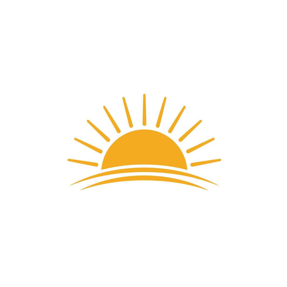 Sun logo design illustration vector