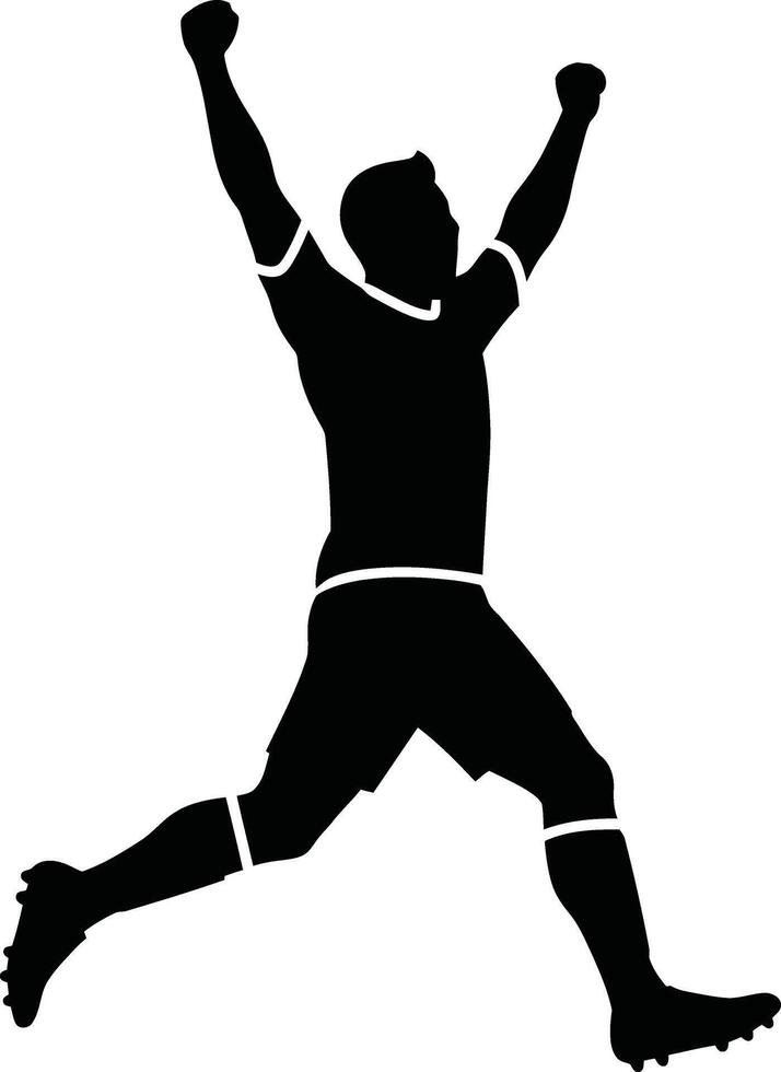 Soccer player silhouette clip art vector