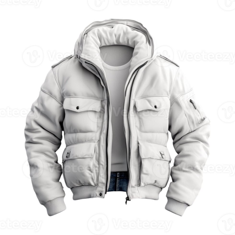 white jacket on transparent background png