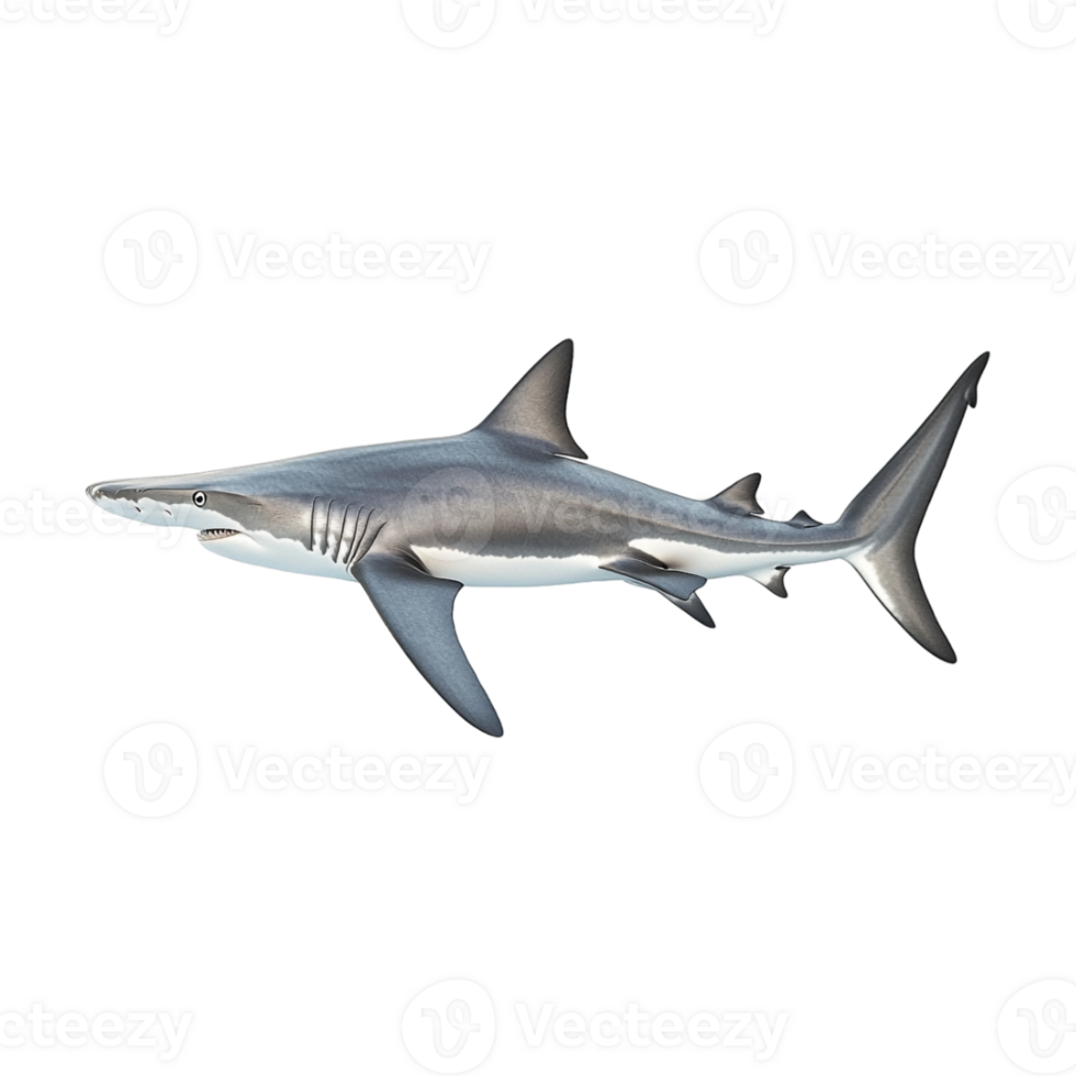 a shark swimming on a transparent background png