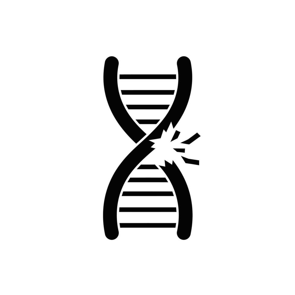 Dna molecule icon, illustration, isolated on white background vector