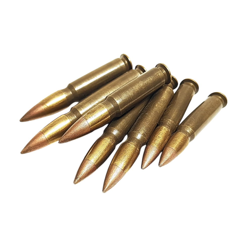 Golden bullets on a transparent background png