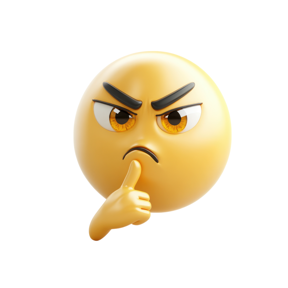 emoji face with angry expression on transparent background png