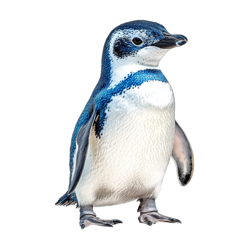 small blue penguin on transparent background png