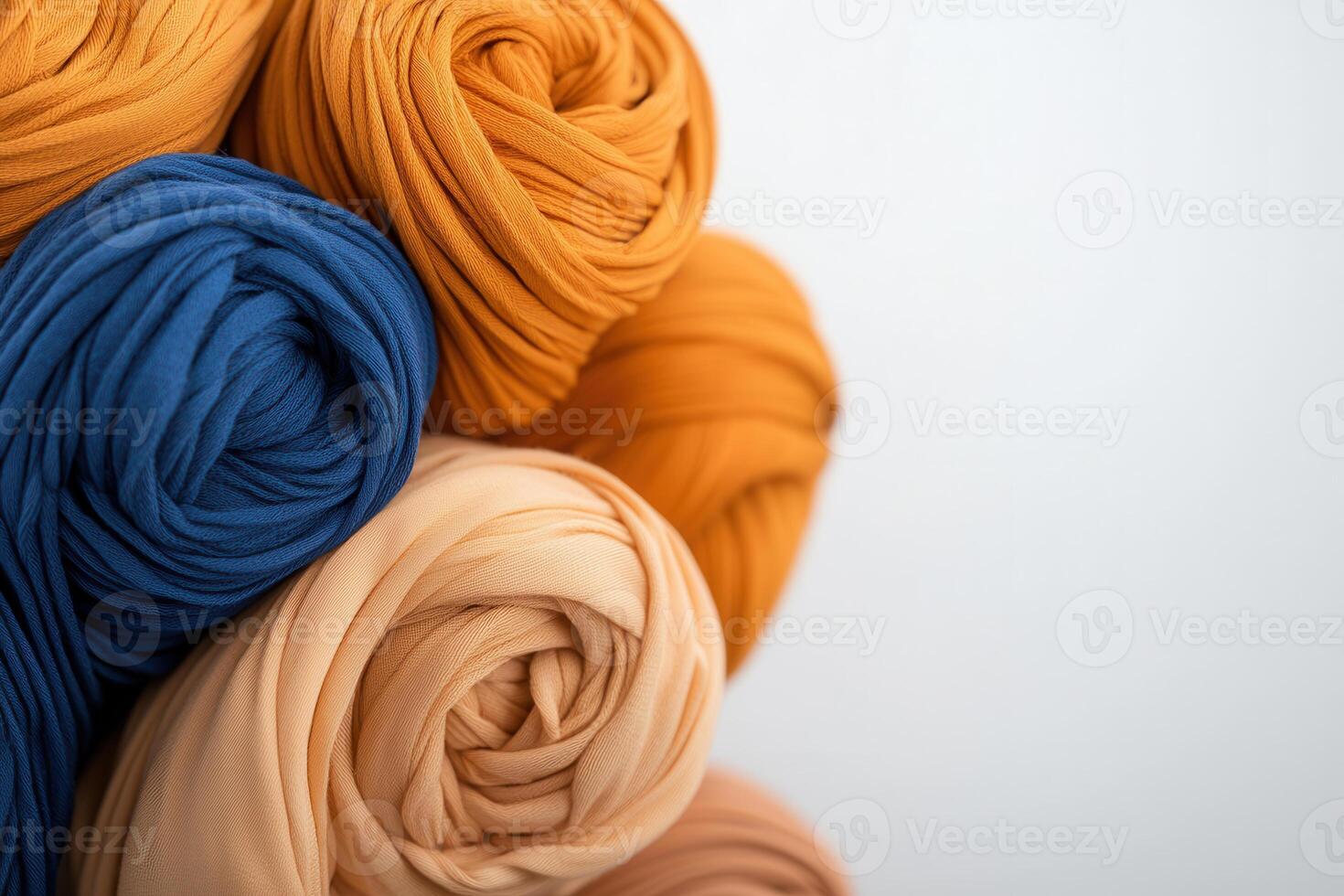 Soft, hand dyed textile collection featuring rich colors and subtle folds photo