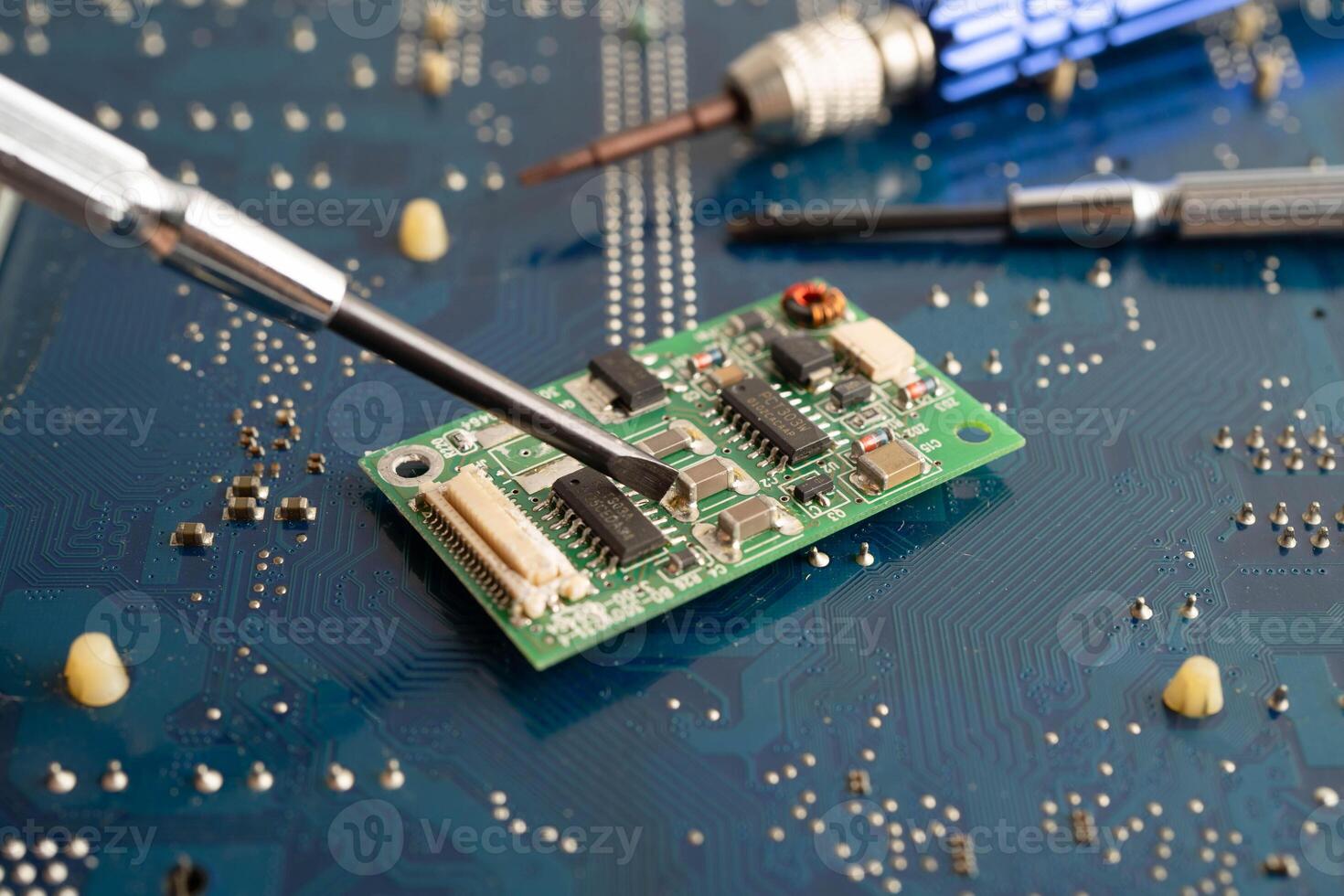 Repairing and upgrade circuit mainboard of notebook, electronic, computer hardware and tec photo