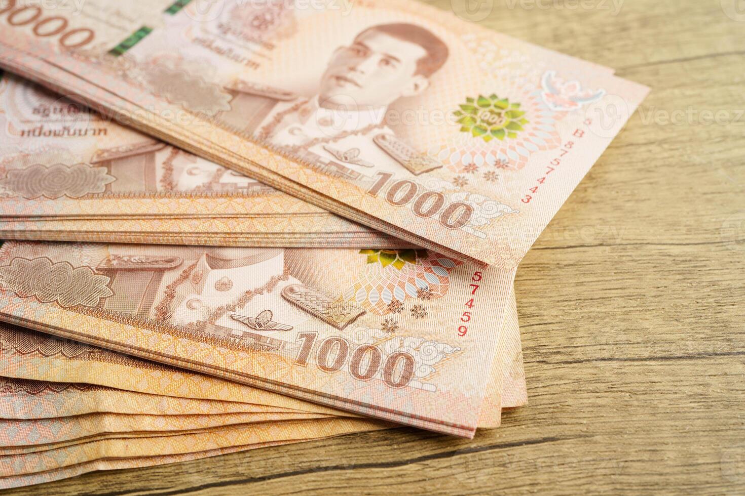 Thai baht banknote money, investment economy, accounting business and banking. photo