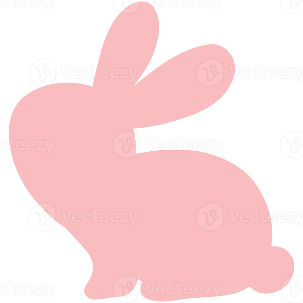 Minimal design bunny Easter day png