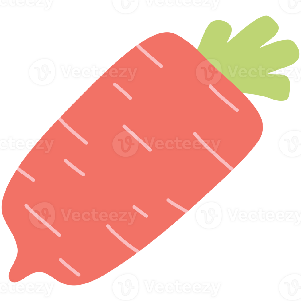 Red carrot Easter Day design png
