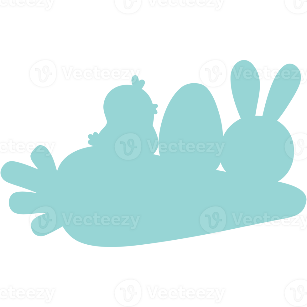 Minimal design Easter day decoration png