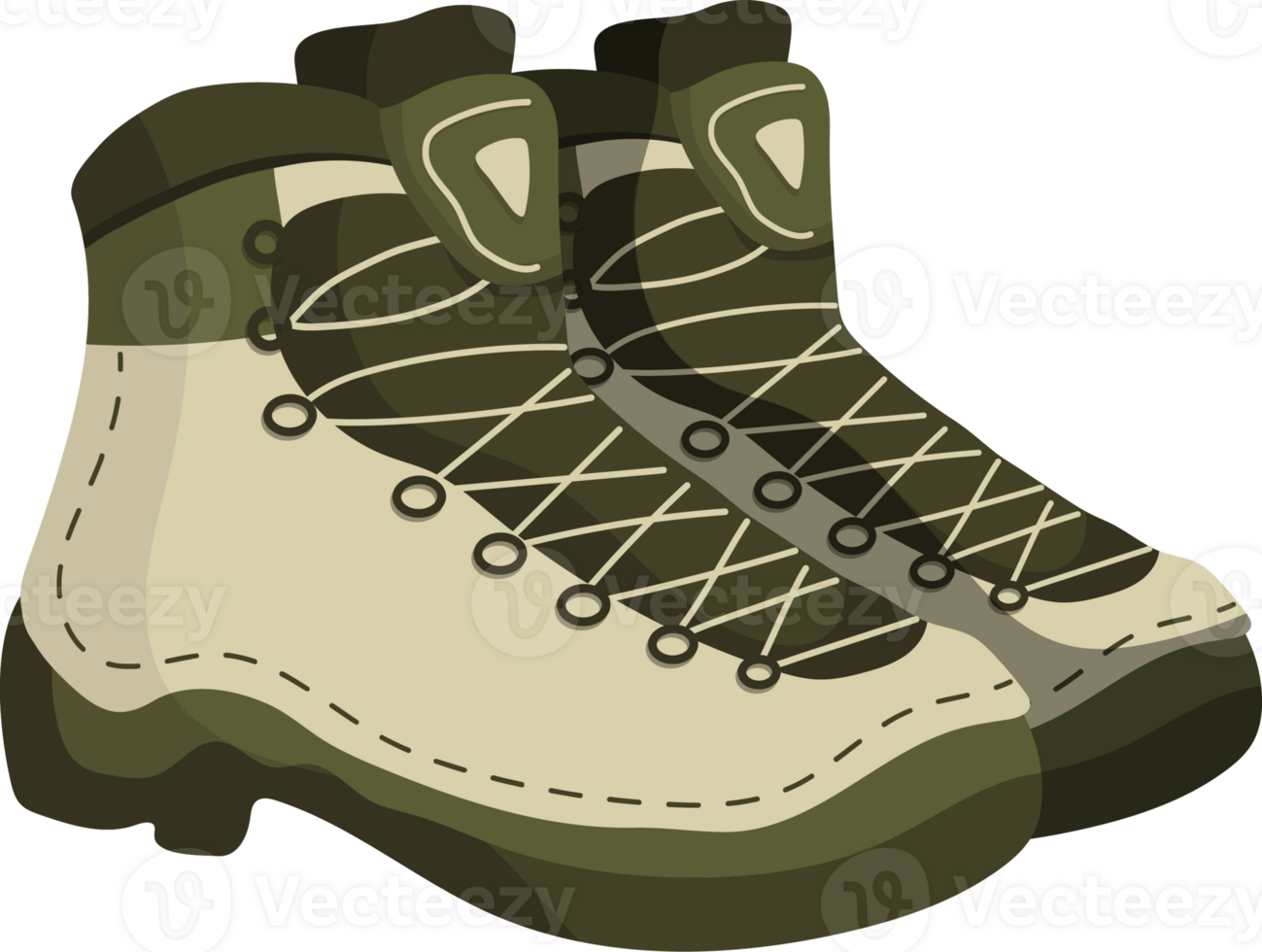 hiking boots, hiking and camping illustration. png