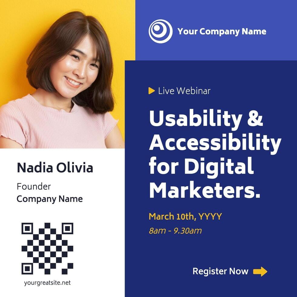 Digital Marketers Webinar Linkedin Post template