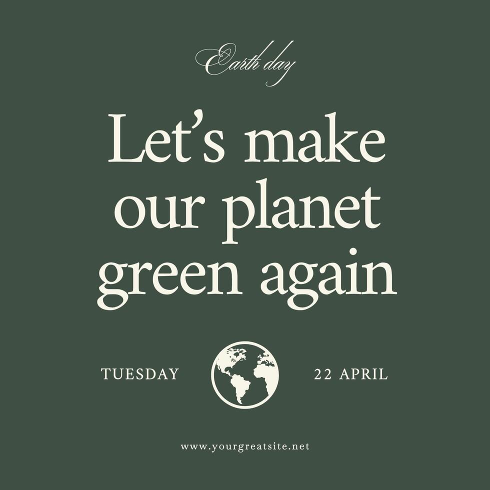 earth day csr project social media post template