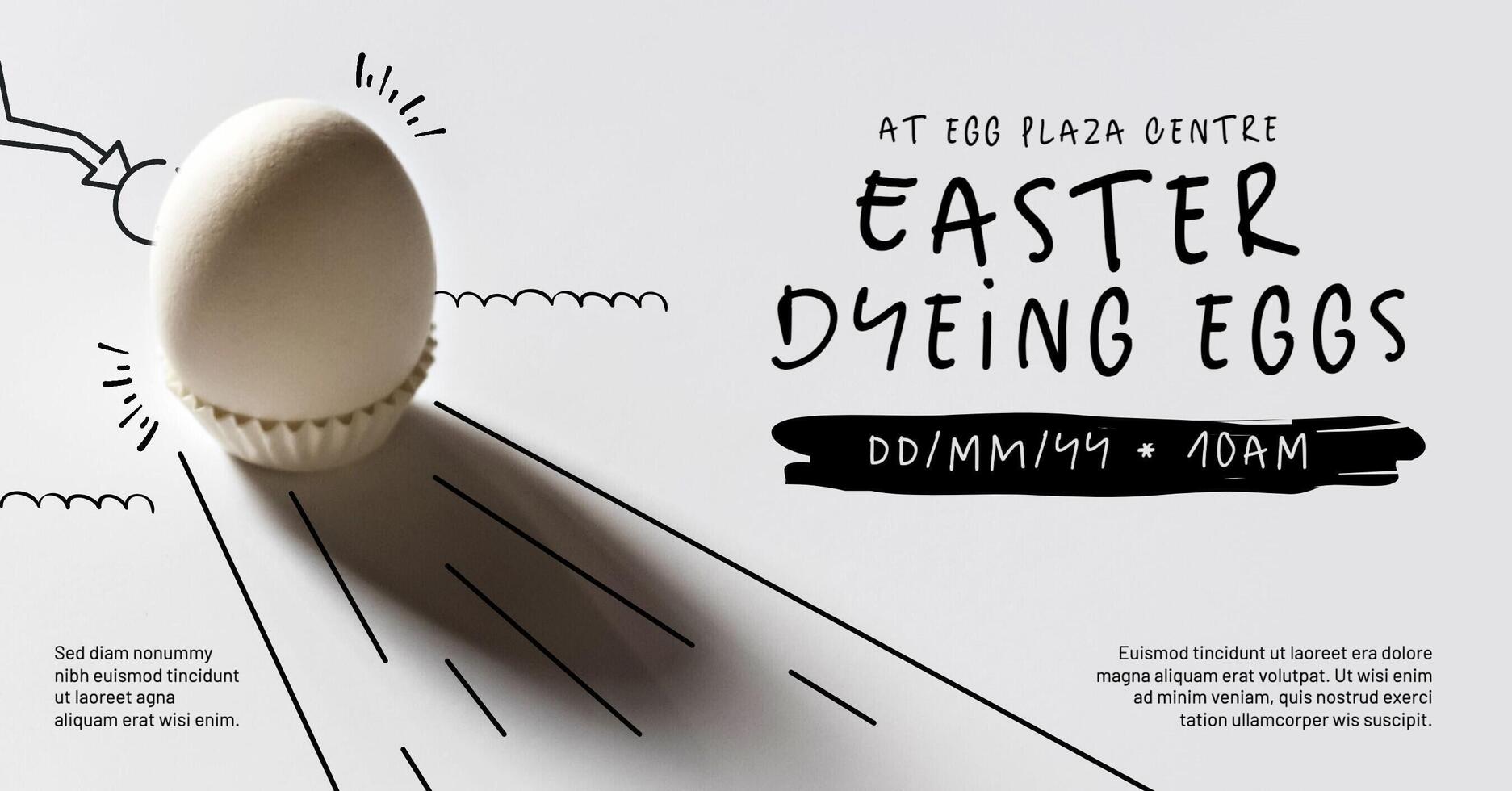 Doodle Easter Children Activity at Shopping Center for Facebook Ads template