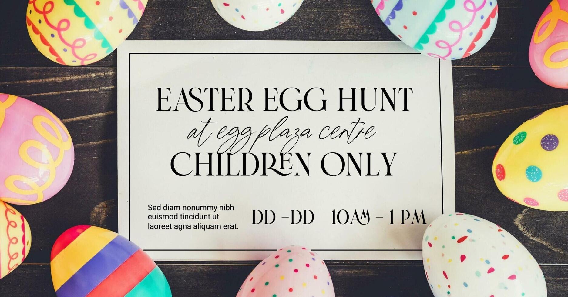 Rectangle Easter Children Activity at Shopping Center for Facebook Ads template