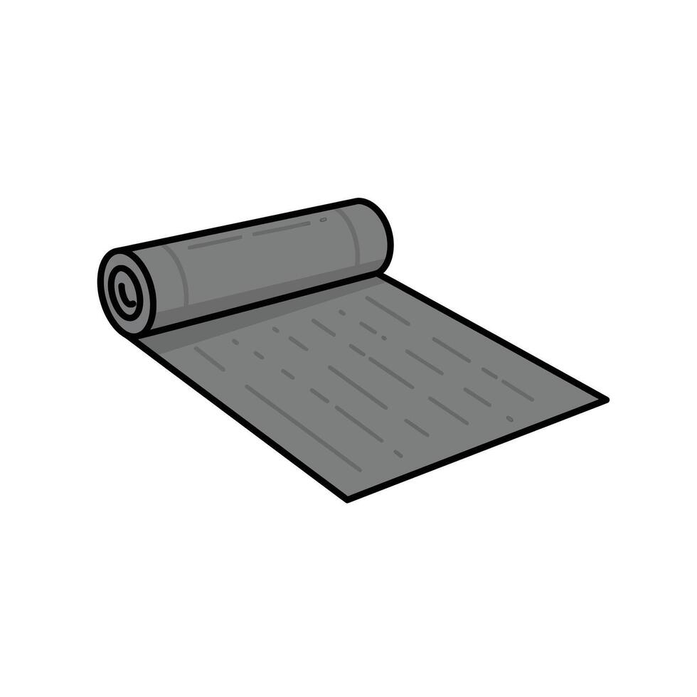 A rolled up piece of carpet on a white background vector