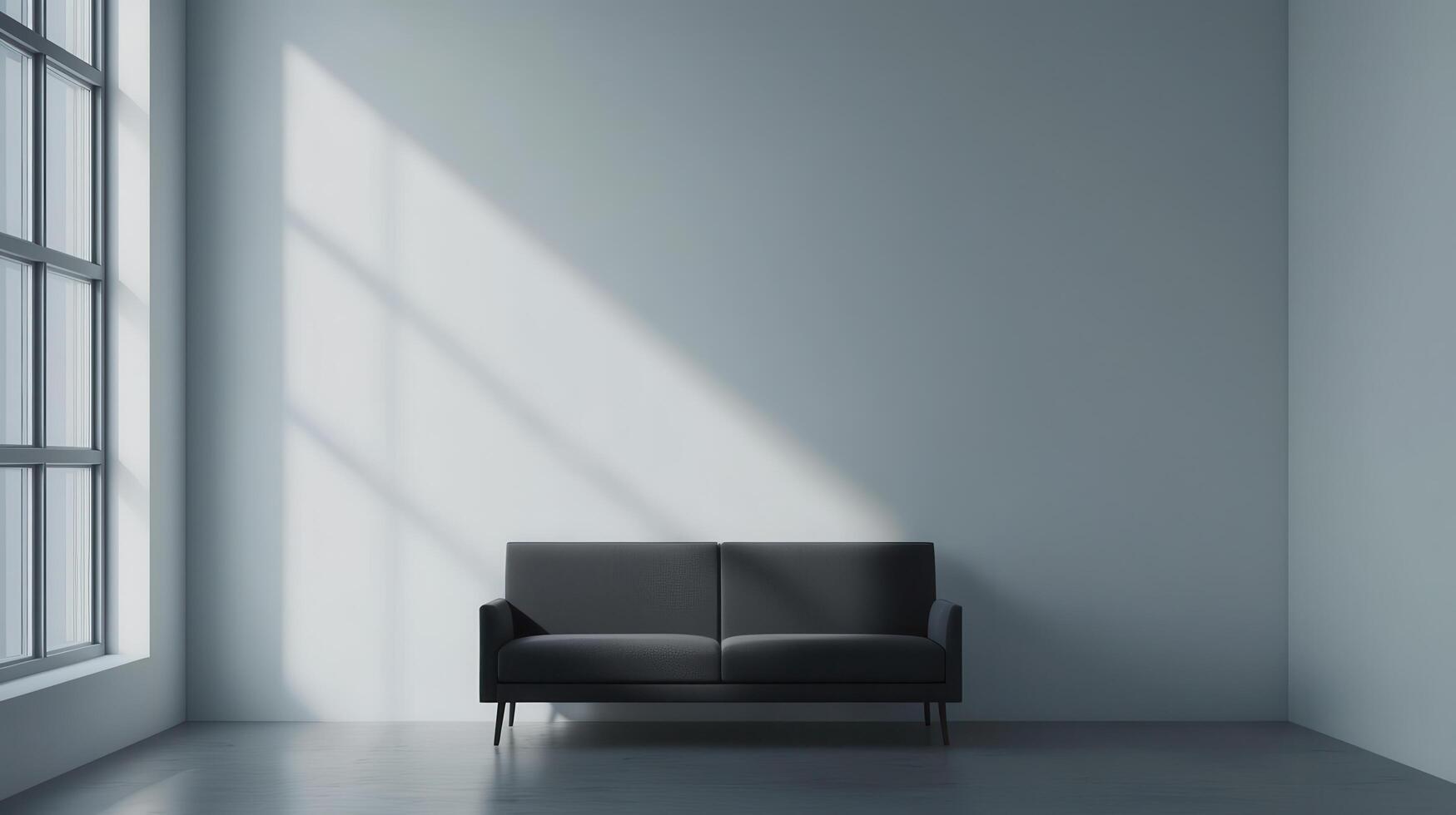 Minimal living room design modern home interior photography bright environment wide angle view contemporary concept photo