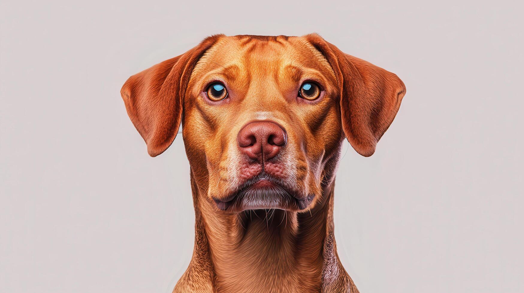 Portrait of a loyal dog studio setting low resolution image calm environment front view pet photography photo