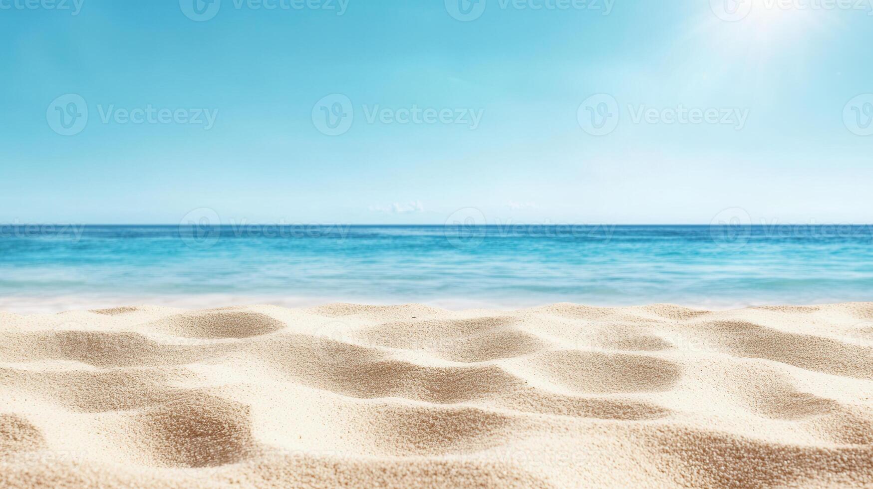 Golden sunrise filtering through swaying beach grass summer, illuminating sandy shoreline and calm ocean waters background Copy space for text photo
