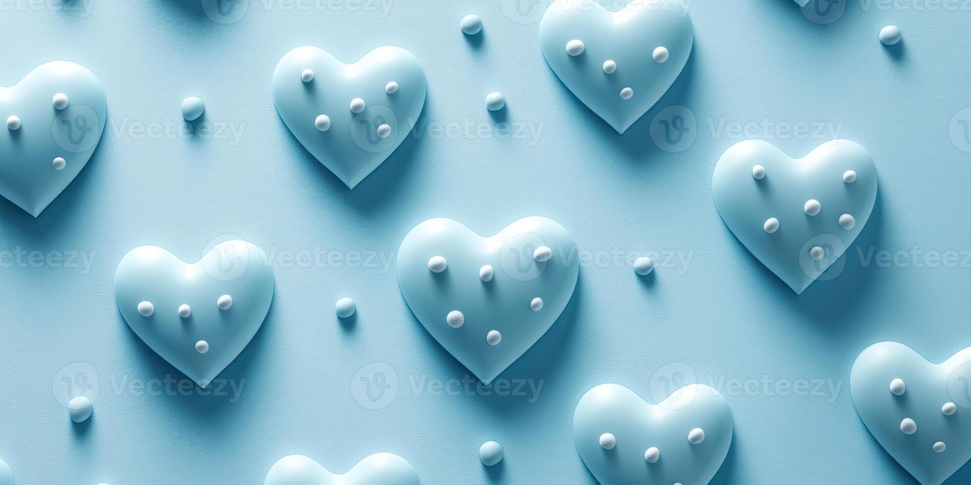 Background featuring light blue hearts with raised dots arranged in a pattern creating a playful and cheerful atmosphere photo