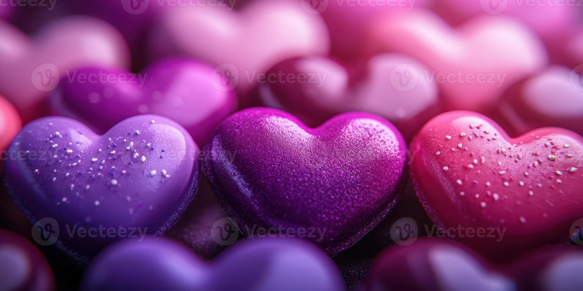 Colorful heart-shaped candies arranged in a beautiful display for celebrations in a joyful setting photo