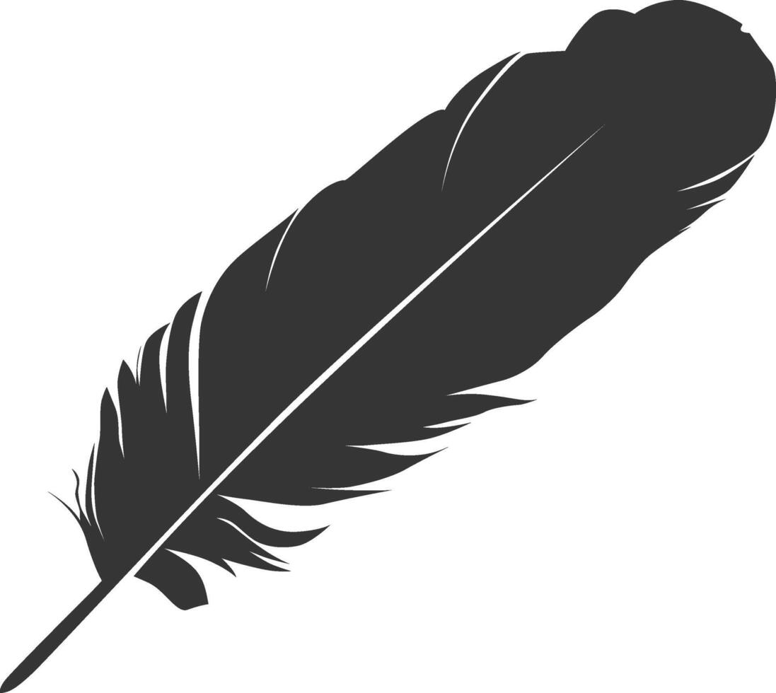 Feather silhouette illustration vector