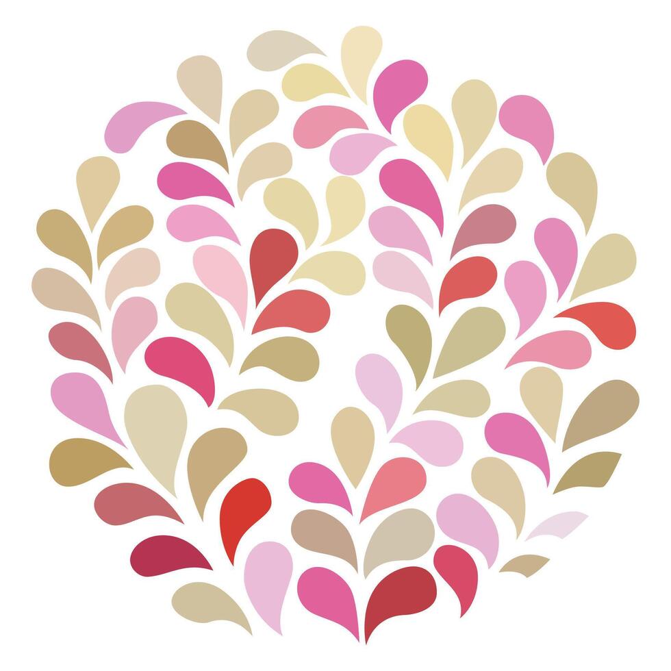 Rounded colorful arc drops decorative image vector