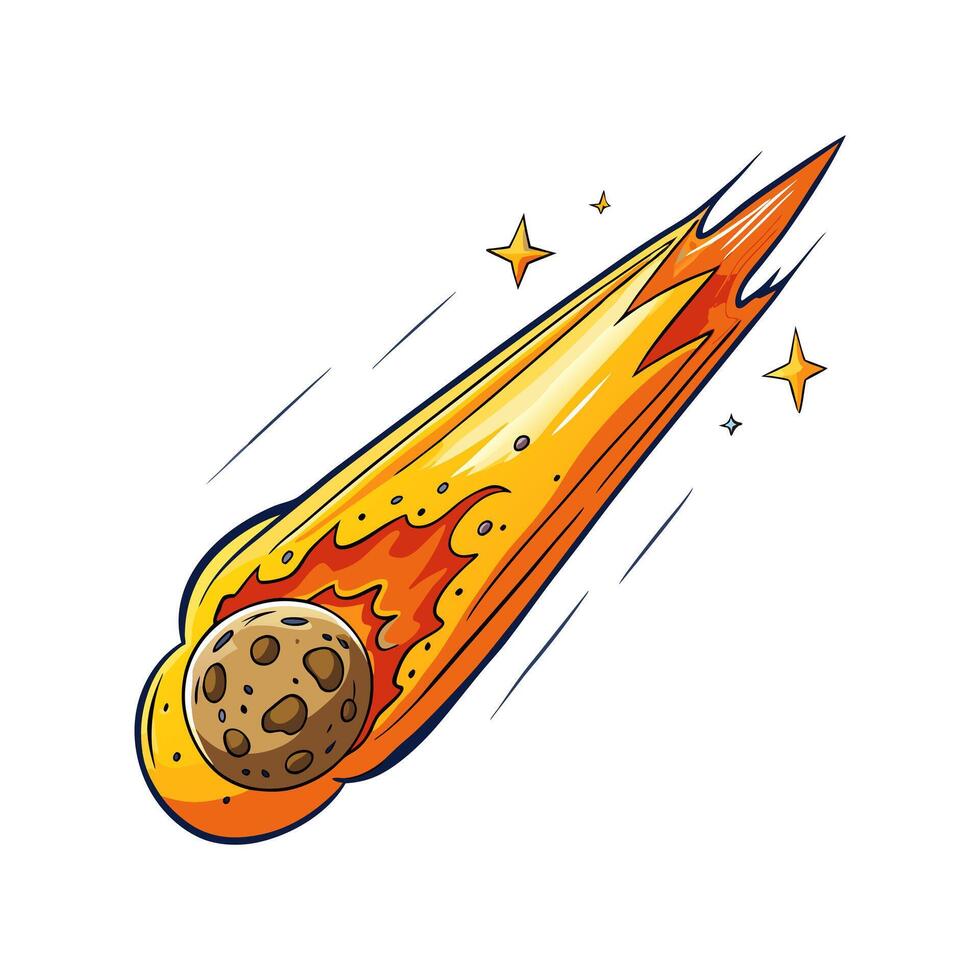 A cartoon cookie is flying through the air vector