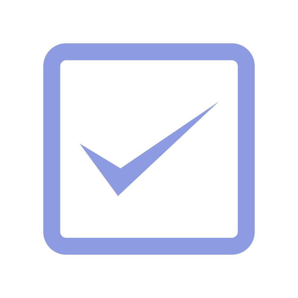 Check mark icon on white background vector