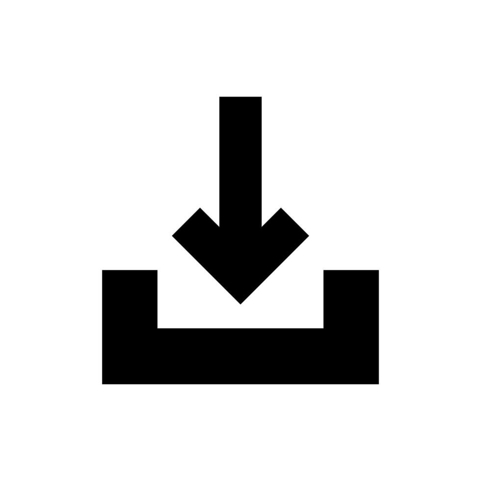 An arrow pointing down on a white background vector