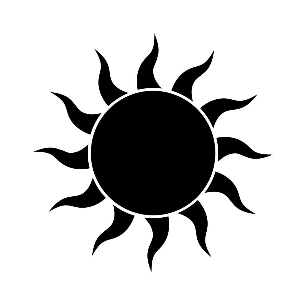 Sun icon illustration vector