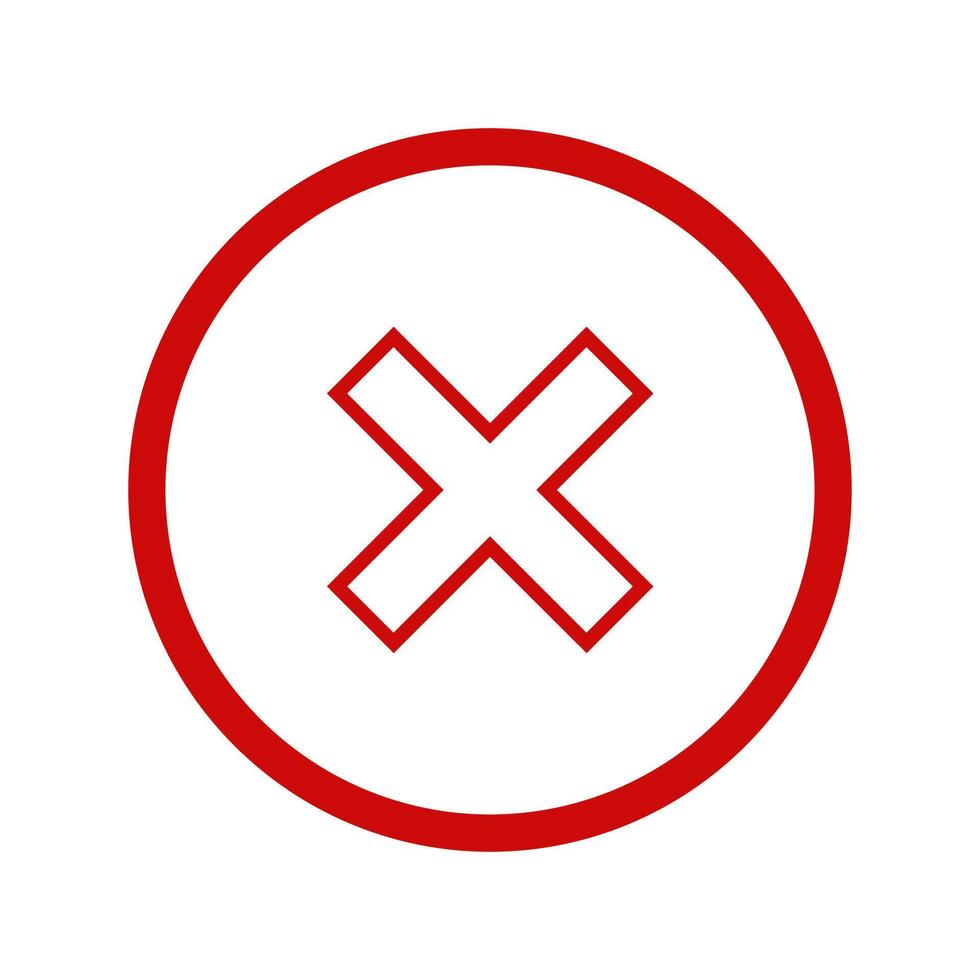 No sign icon vector