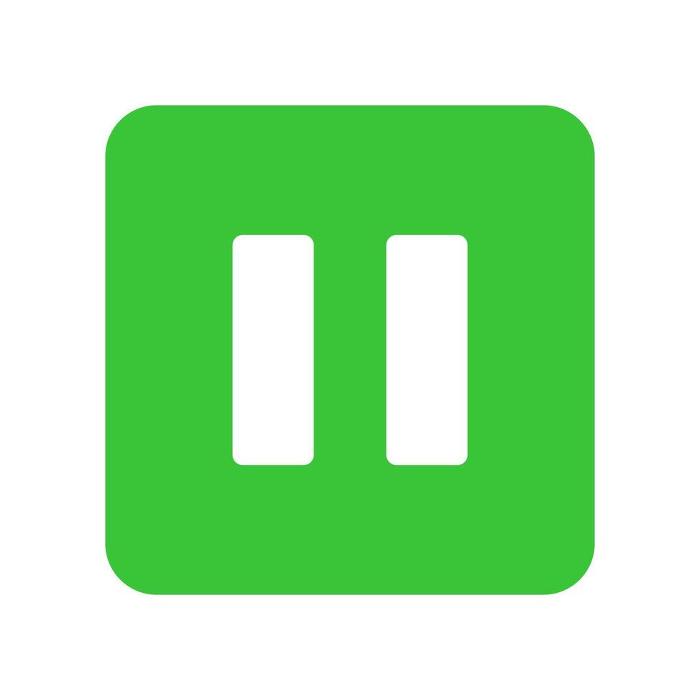 A green square with two white squares on it vector