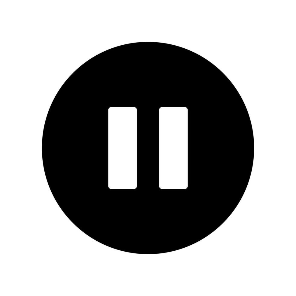A black and white icon of two buttons vector
